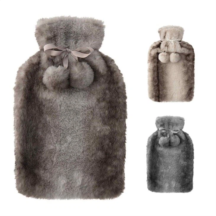 পশম কভার সঙ্গে BS রাবার গরম জল ব্যাগ