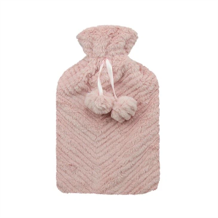 Rubber Hot Water Bottle With Plush Cover