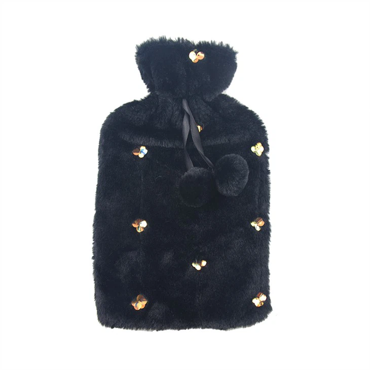 Rubber Hot Water Bottle With Plush Cover