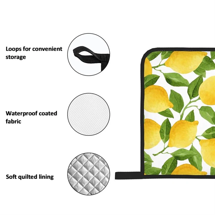 heat proof long cotton oven mitts